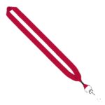 1" Cotton Lanyard with Metal Crimp & Metal Swivel Snap Hook - 3