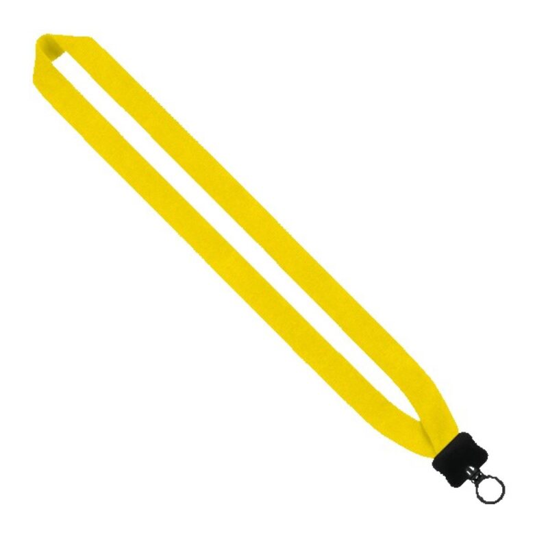 1" Cotton Lanyard with Plastic Clamshell & O-Ring - 1