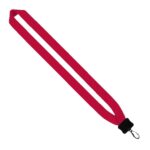 1" Cotton Lanyard with Plastic Clamshell & Swivel Snap Hook - 3