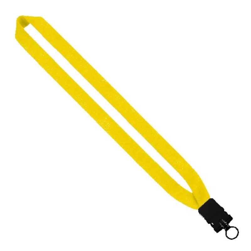 1" Cotton Lanyard with Plastic Snap-Buckle Release & O-Ring - 1