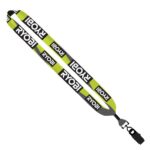 1" Dye Sublimated Lanyard with Metal Crimp & Metal Bulldog Clip - 2