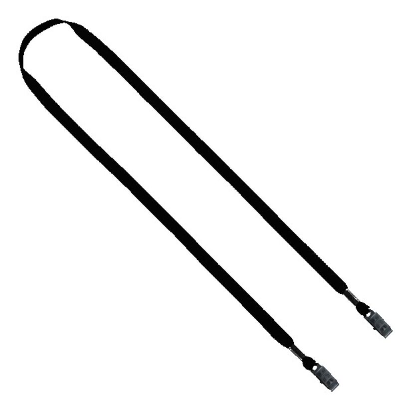 1/2" Cotton Double Bulldog Clip Lanyard