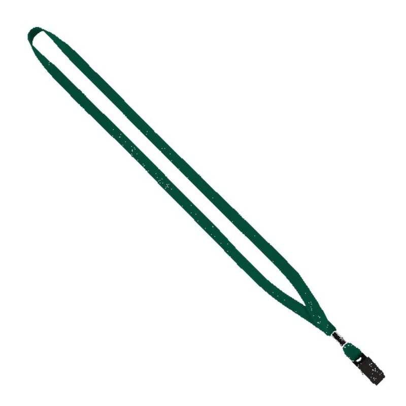 1/2" Cotton Lanyard with Metal Crimp & Bulldog Clip - 9