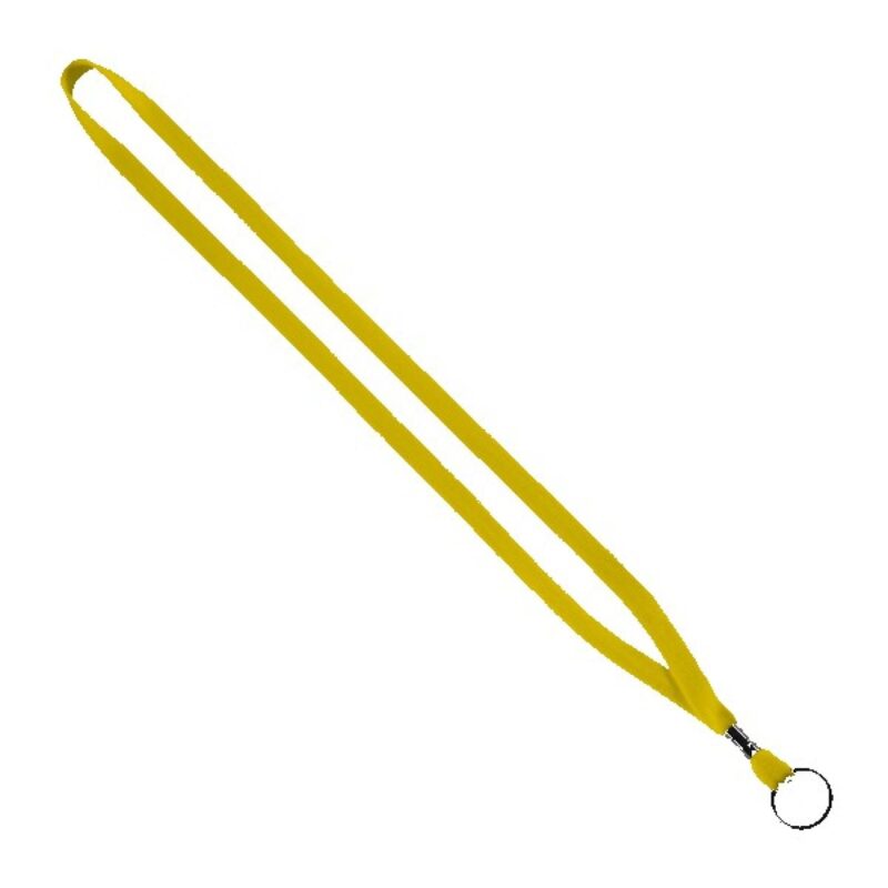 1/2" Cotton Lanyard with Metal Crimp & Split-Ring - 2