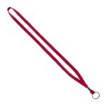 1/2" Cotton Lanyard with Metal Crimp & Split-Ring - 3