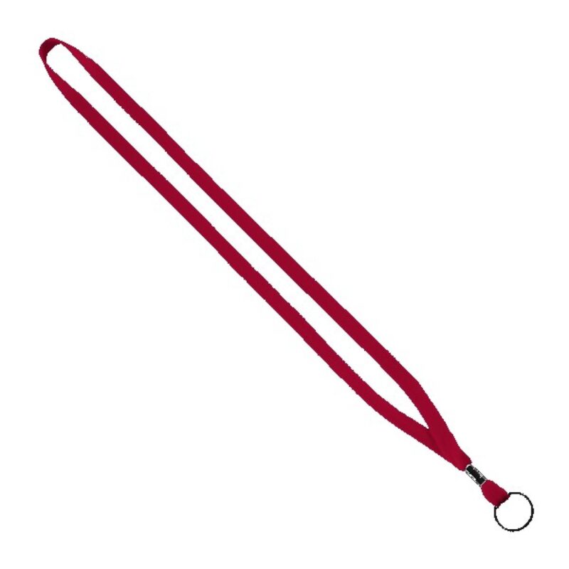 1/2" Cotton Lanyard with Metal Crimp & Split-Ring - 3