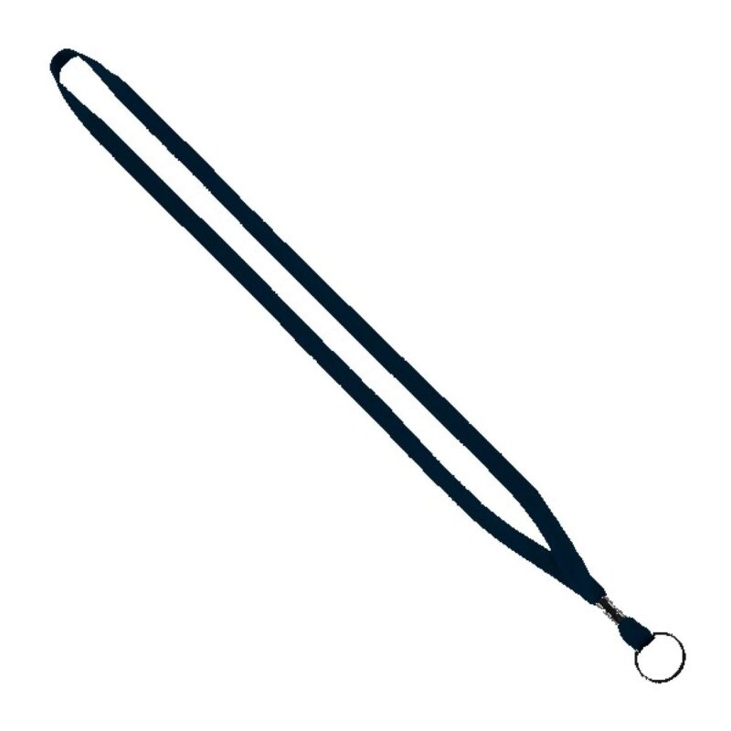 1/2" Cotton Lanyard with Metal Crimp & Split-Ring - 6