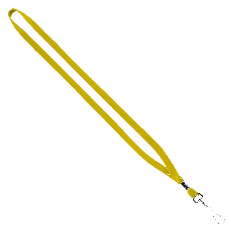 1/2" Cotton Lanyard with Metal Crimp & Swivel Snap Hook - 1