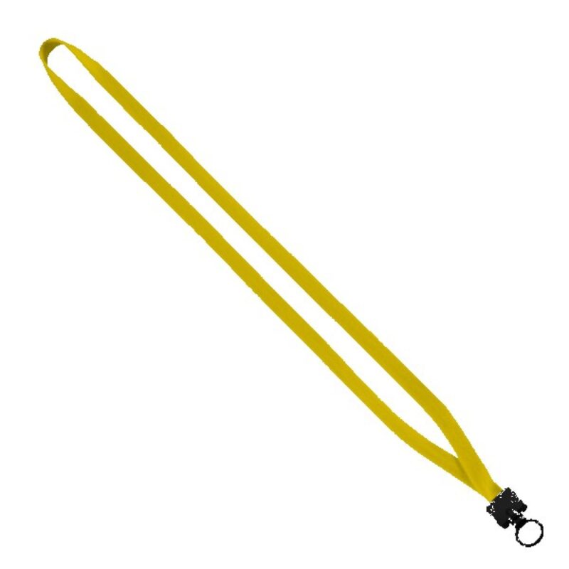 1/2" Cotton Lanyard with Plastic Clamshell & O-Ring - 1