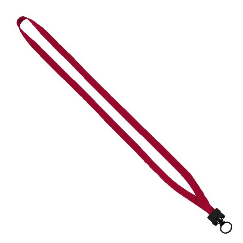1/2" Cotton Lanyard with Plastic Clamshell & O-Ring - 2