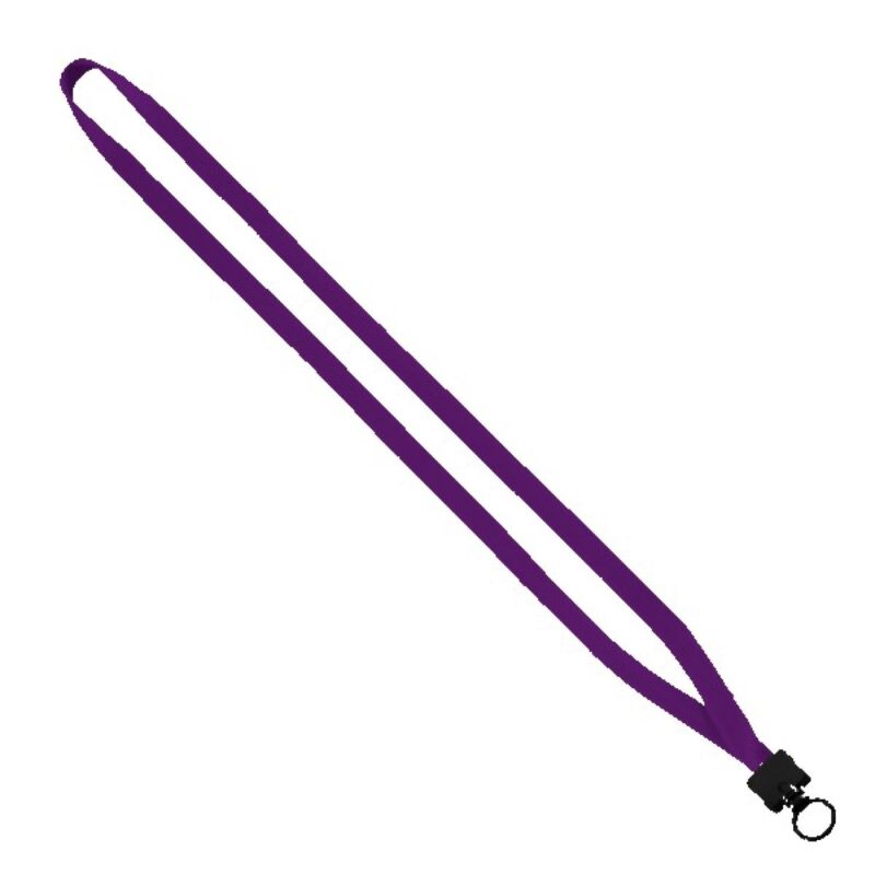 1/2" Cotton Lanyard with Plastic Clamshell & O-Ring - 5