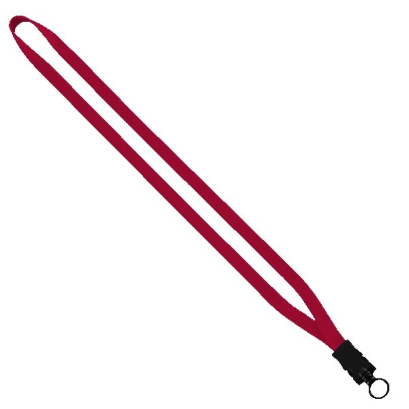 1/2" Cotton Lanyard with Plastic Snap-Buckle Release & O-Ring - 2