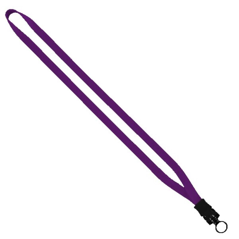 1/2" Cotton Lanyard with Plastic Snap-Buckle Release & O-Ring - 5