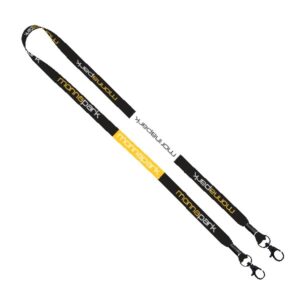 1/2" Double Ended Dye-Sublimated Lanyard with Metal Crimp and Metal Lobster