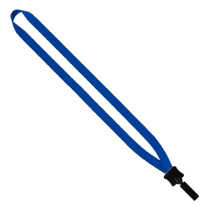 1/2" Smooth Nylon Lanyard with Plastic Clamshell & Bulldog Clip - 2