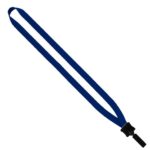 1/2" Smooth Nylon Lanyard with Plastic Clamshell & Bulldog Clip - 4