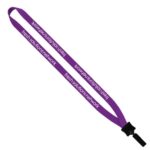 1/2" Smooth Nylon Lanyard with Plastic Clamshell & Bulldog Clip - 9