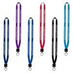 1/2" Smooth Nylon Lanyard with Plastic Clamshell & O-Ring