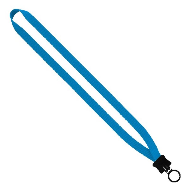 1/2" Smooth Nylon Lanyard with Plastic Clamshell & O-Ring - 5