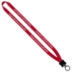 1/2" Smooth Nylon Lanyard with Plastic Clamshell & O-Ring - 7