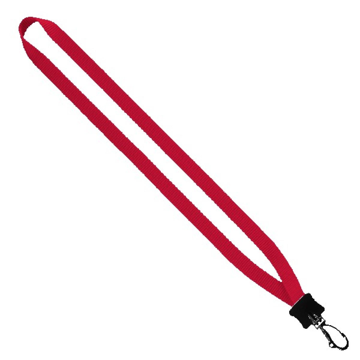 1/2" Smooth Nylon Lanyard with Plastic Clamshell & Swivel Snap Hook - 1