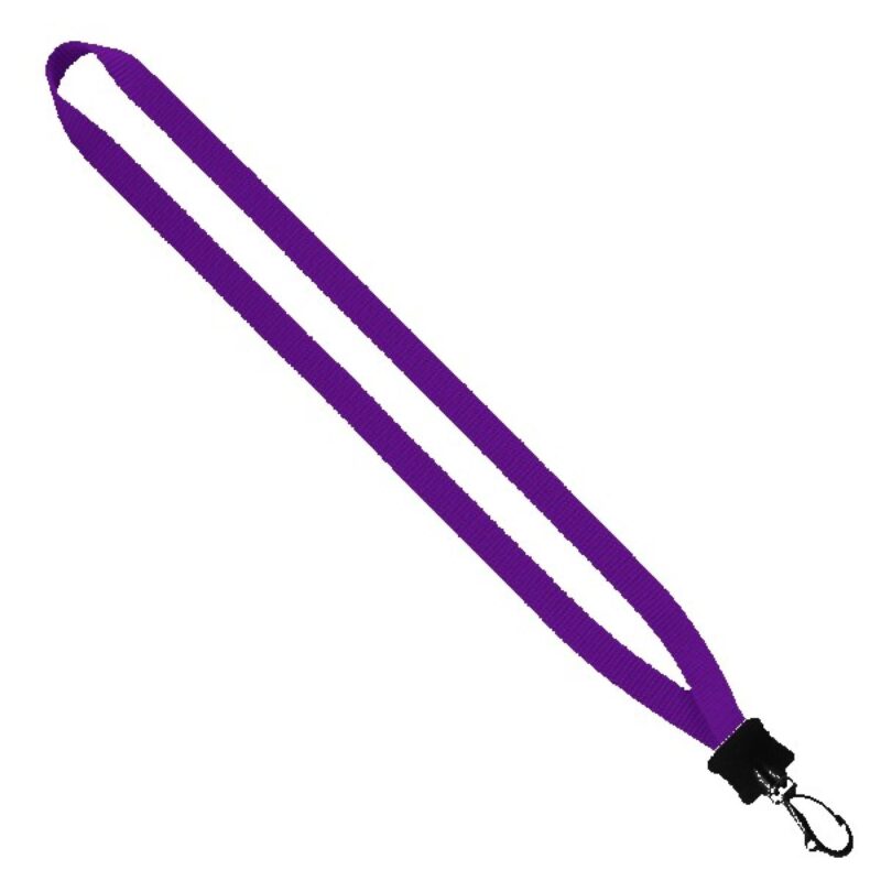 1/2" Smooth Nylon Lanyard with Plastic Clamshell & Swivel Snap Hook - 2