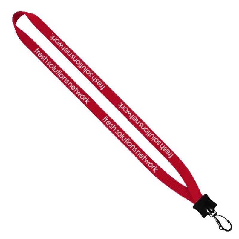 1/2" Smooth Nylon Lanyard with Plastic Clamshell & Swivel Snap Hook - 9