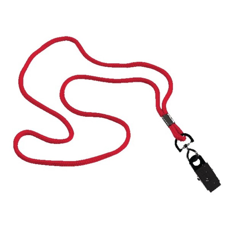 1/8" Polyester Cord Lanyard with Bulldog Clip - 1