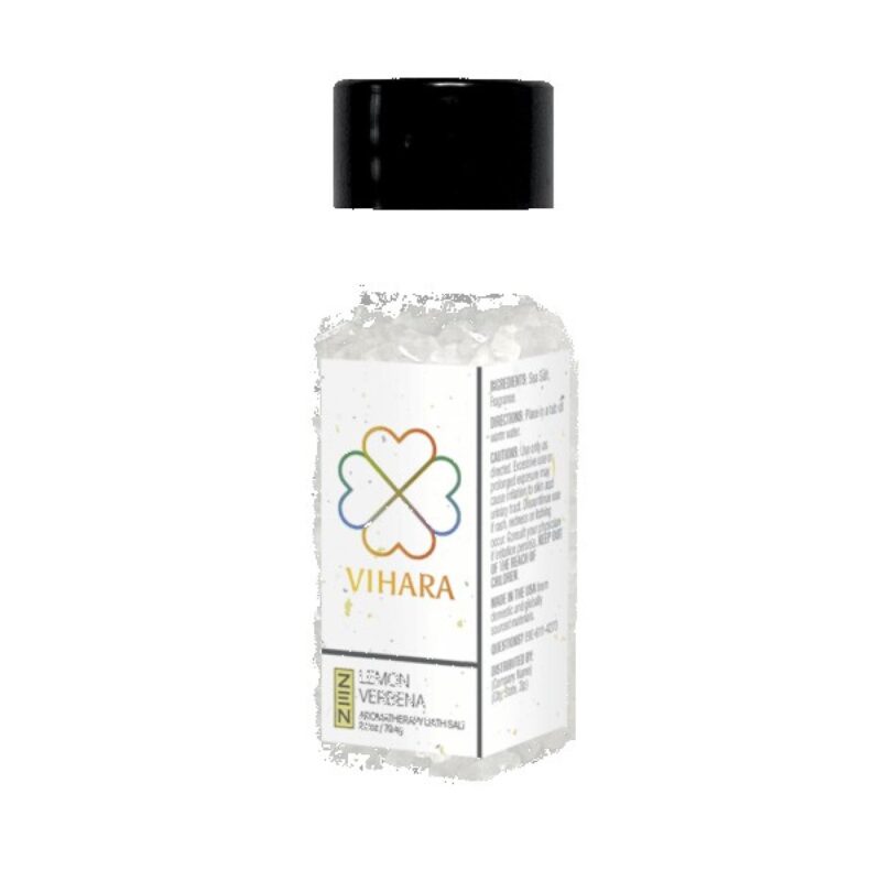 2 oz. Lemon Verbena Bath Salts in Tall Square Jar - 1