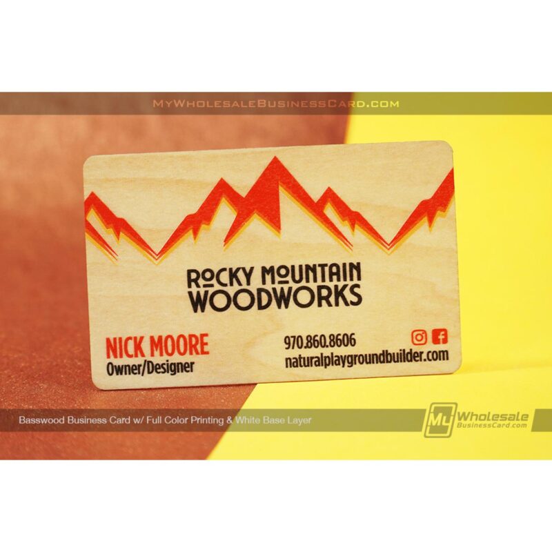 24 Hour Wood Business Cards - 6