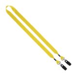 3/4" 2-Ended Polyester Lanyard with Metal Crimp & Metal Bulldog Clip - 8
