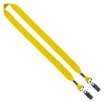 3/4" Cotton Double Bulldog Clip Lanyard - 1