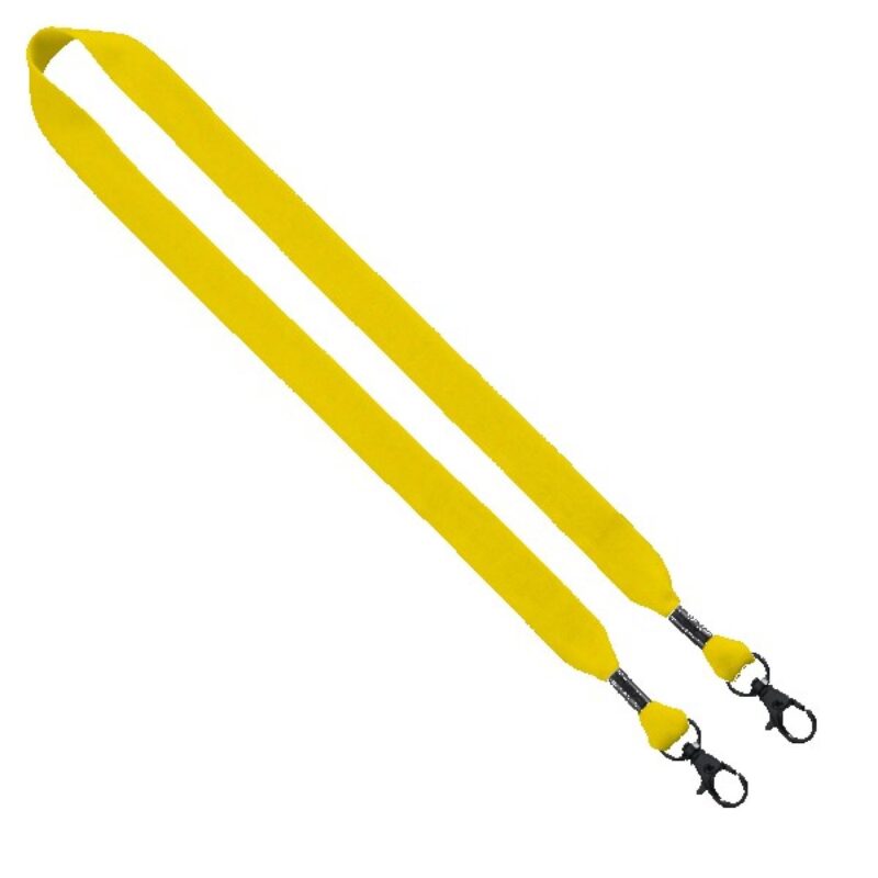3/4" Cotton Double Lobster Clip Lanyard - 1