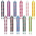 3/4" Cotton Double Lobster Clip Lanyard