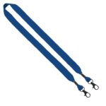 3/4" Cotton Double Lobster Clip Lanyard - 3