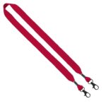 3/4" Cotton Double Lobster Clip Lanyard - 4
