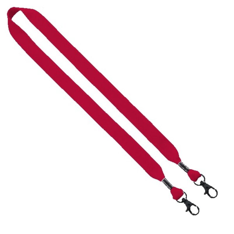 3/4" Cotton Double Lobster Clip Lanyard - 4