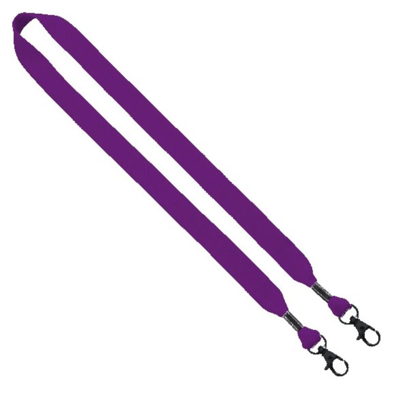 3/4" Cotton Double Lobster Clip Lanyard - 5