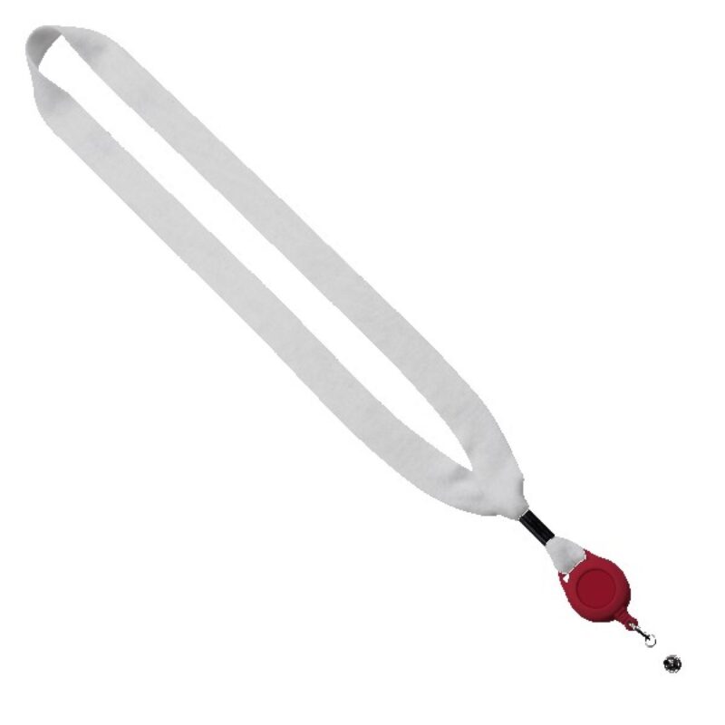 3/4" Cotton Lanyard with Metal Crimp & Retractable Badge Reel - 7