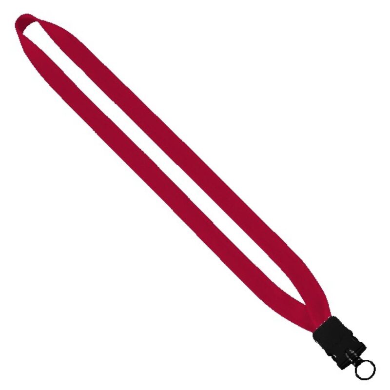 3/4" Cotton Lanyard with Plastic Snap-Buckle Release & O-Ring - 3