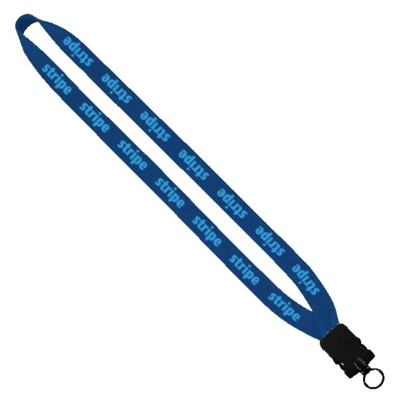 34-Cotton-Lanyard-with-Plastic-Snap-Buckle-Release-O-Ring-LC34X 3/4" Cotton Lanyard with Plastic Snap-Buckle Release & O-Ring