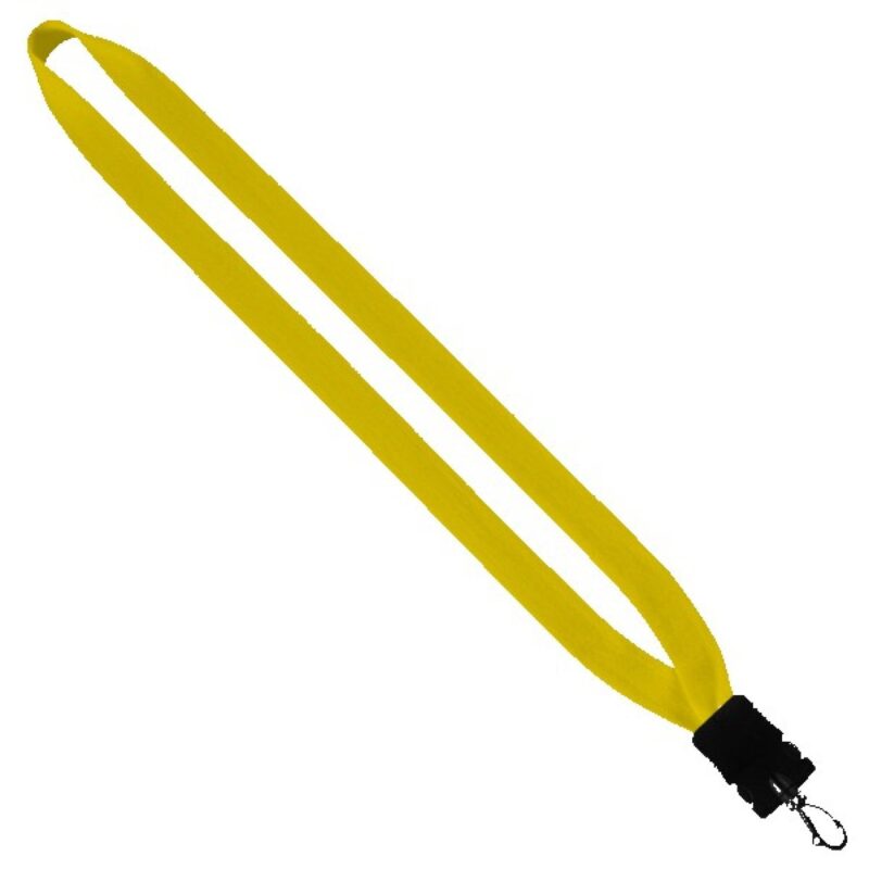 3/4" Cotton Lanyard with Plastic Snap-Buckle Release & Swivel Hook - 1