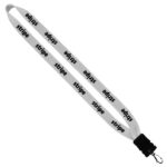 3/4" Cotton Lanyard with Plastic Snap-Buckle Release & Swivel Hook