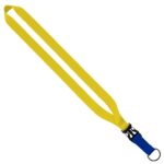 3/4" Multi-Color Polyester Lanyard with Slide Buckle Release & Split-Ring - 6