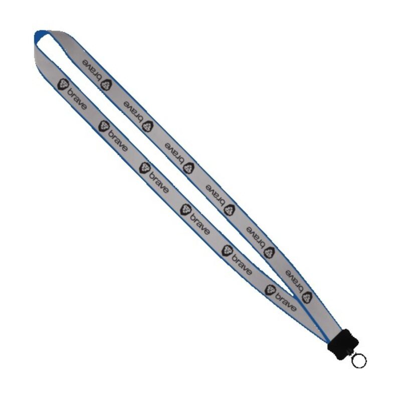 3/4" Reflective Lanyard with Plastic Clamshell & O-Ring - 3