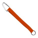 3/4" Sewn Polyester Keychain with Metal Split-Ring and Carabiner - 7