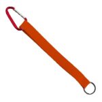 3/4" Sewn Polyester Keychain with Metal Split-Ring and Carabiner - 8