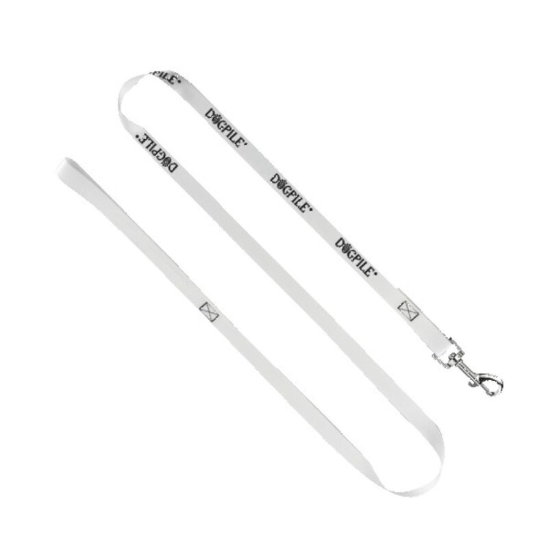 3/4" Smooth Nylon Pet Leash with Bright Metal Snap Hook - 1