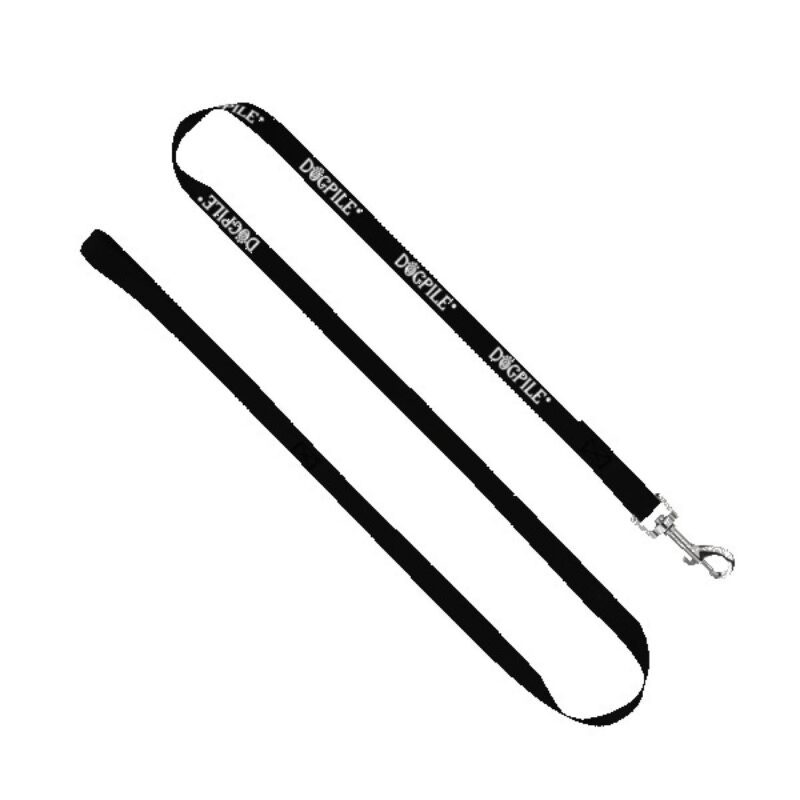 3/4" Smooth Nylon Pet Leash with Bright Metal Snap Hook - 2