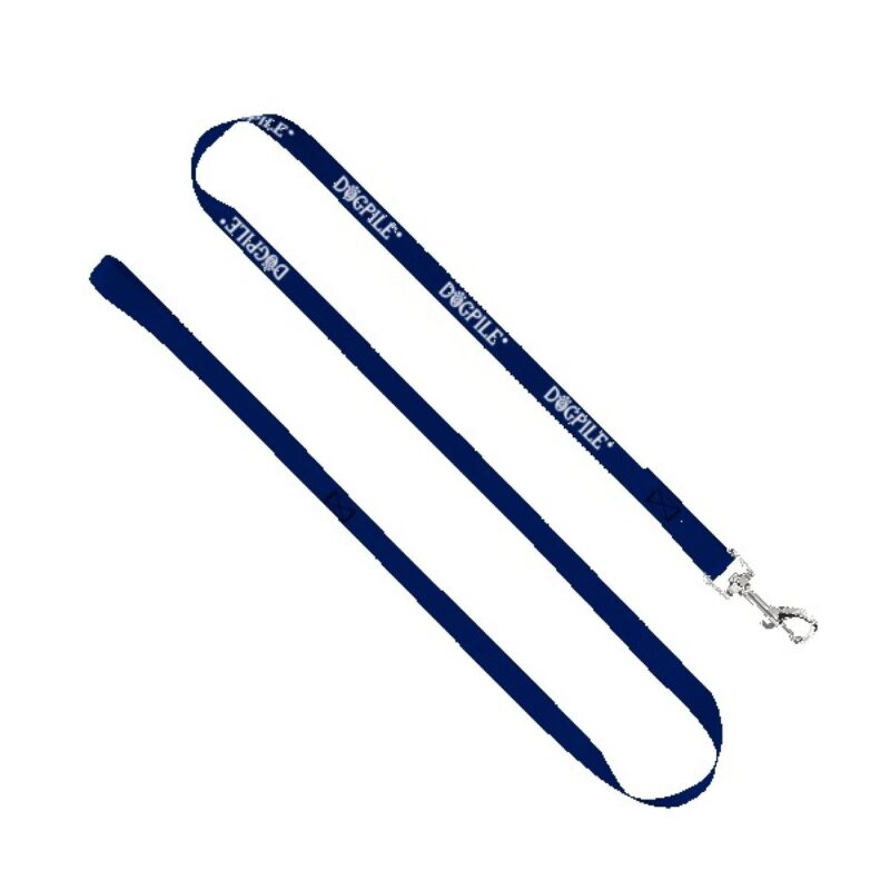3/4" Smooth Nylon Pet Leash with Bright Metal Snap Hook - 3